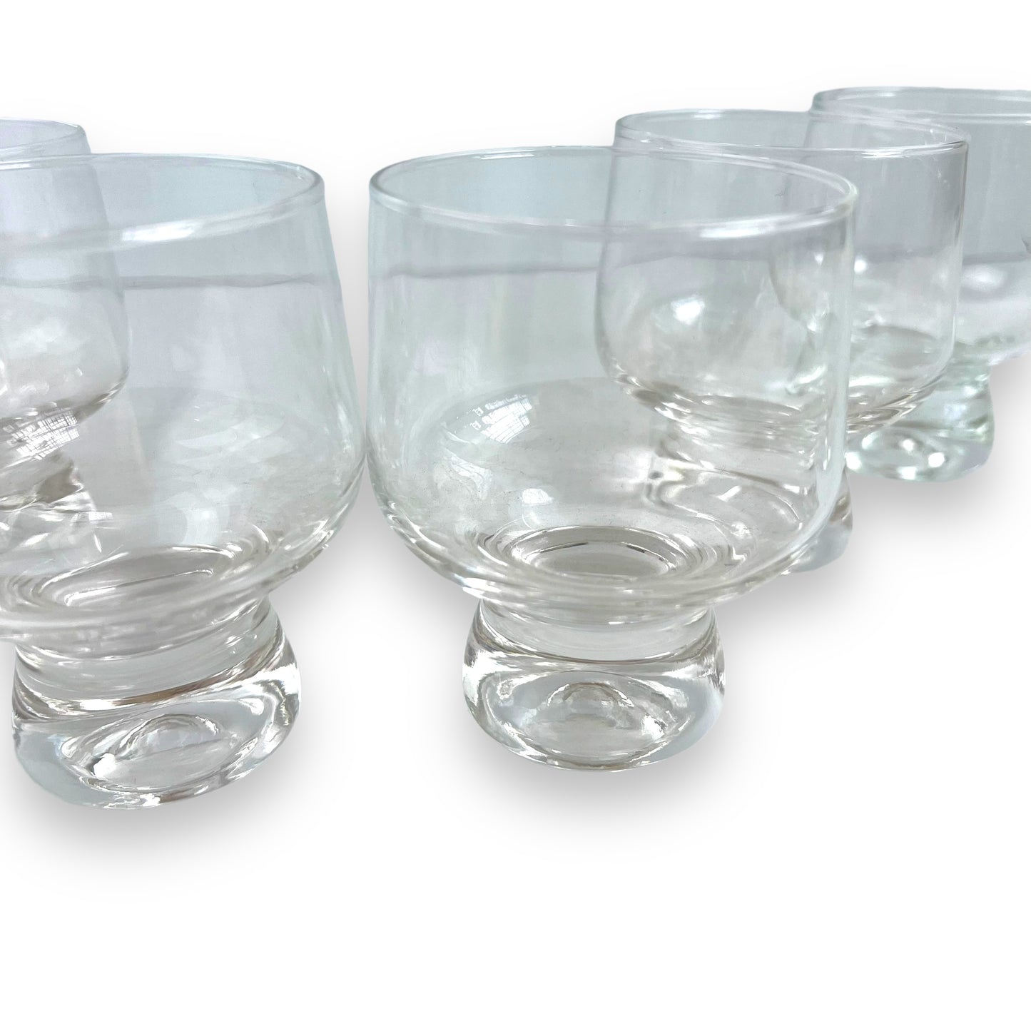 Crown Corning Bubble Stemmed Glass Set of 6 - 9x6.5cm