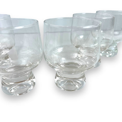 Crown Corning Bubble Stemmed Glass Set of 6 - 9x6.5cm