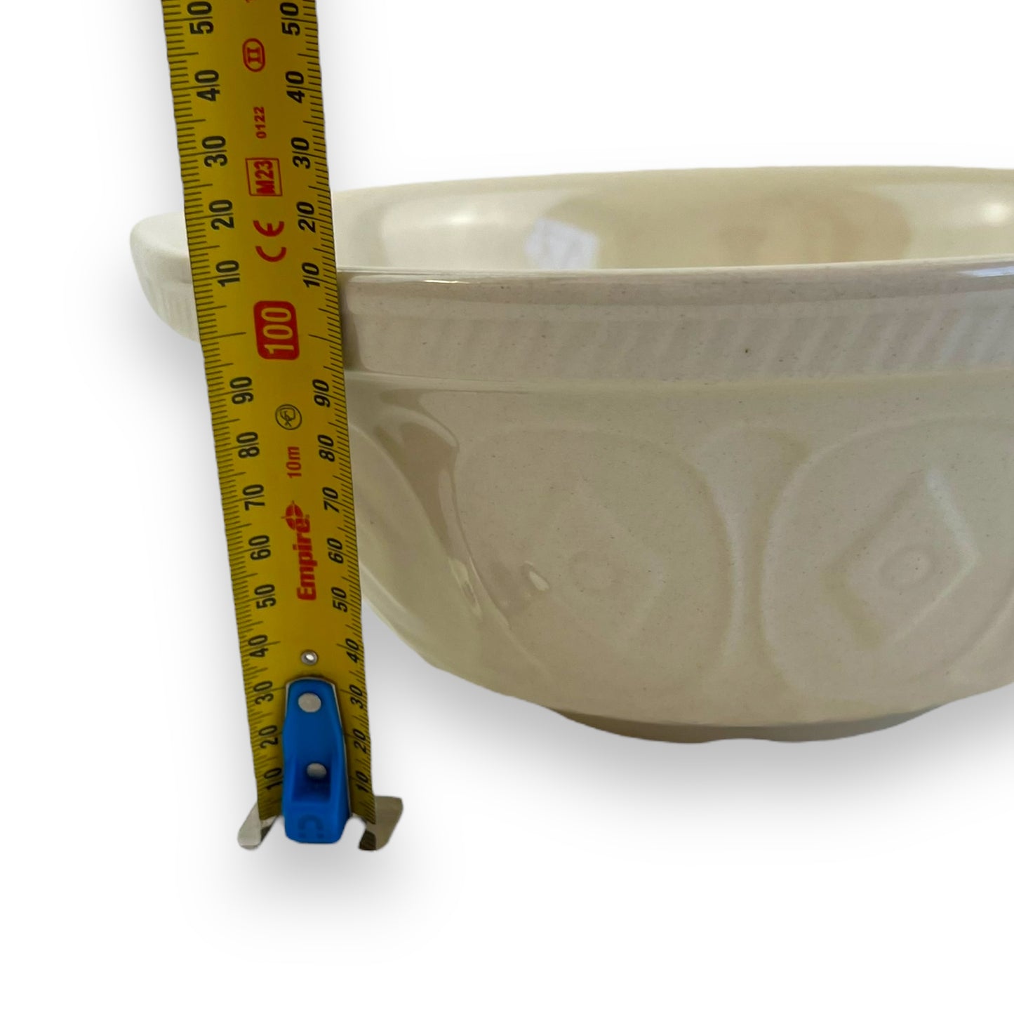 Cream Ceramic Mixing Bowl - Made in Romania.