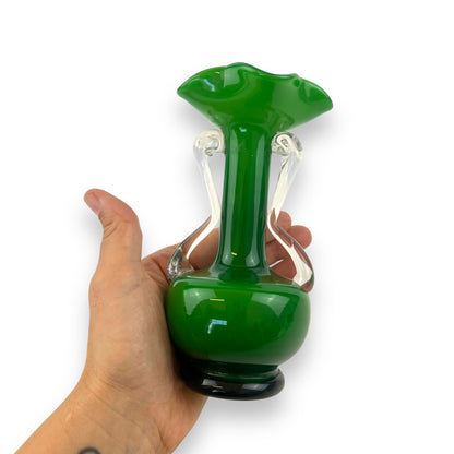 Green Art Glass Vase