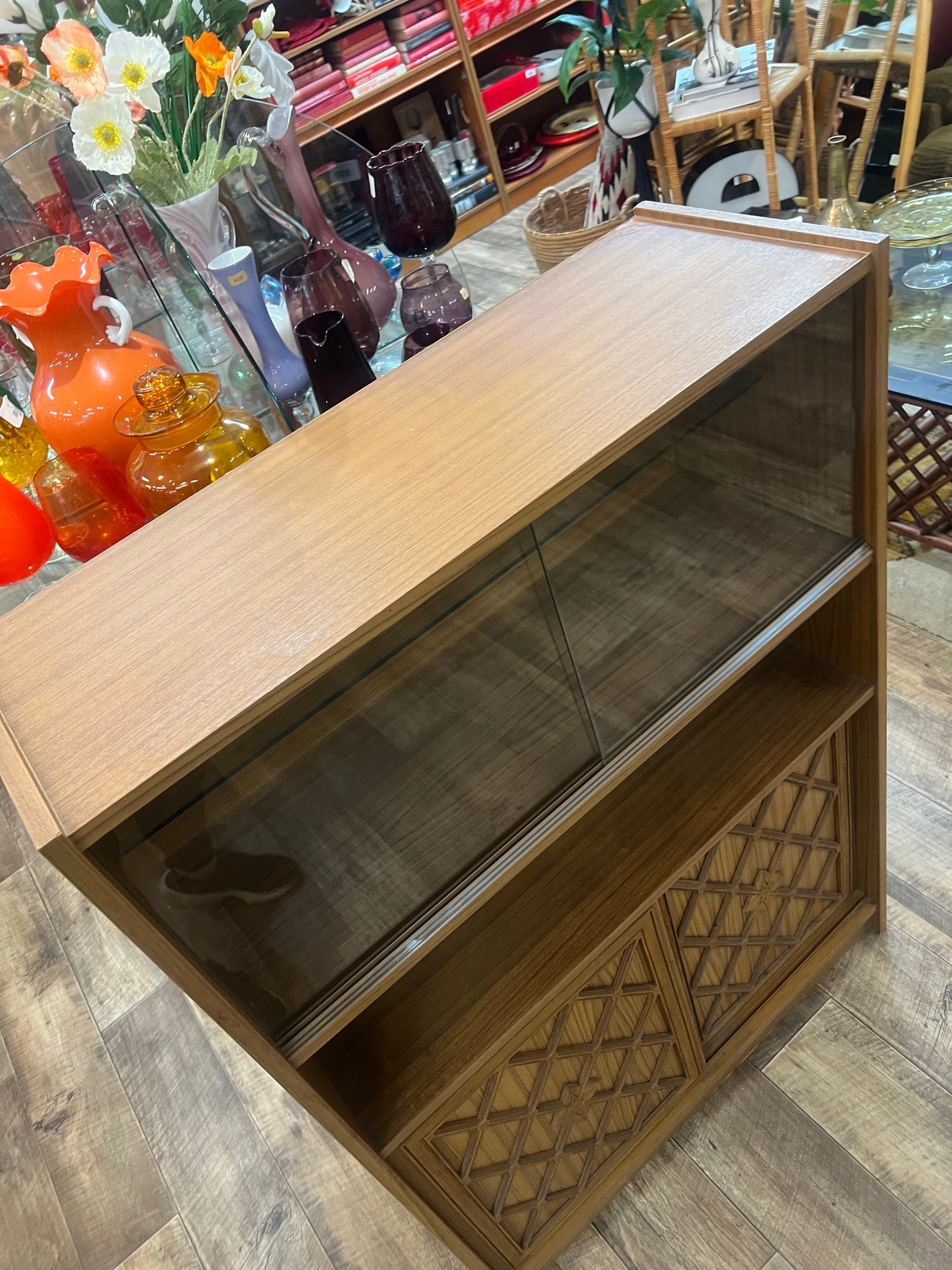 Display Cabinet / Drinks Hutch with Sliding Glass Doors