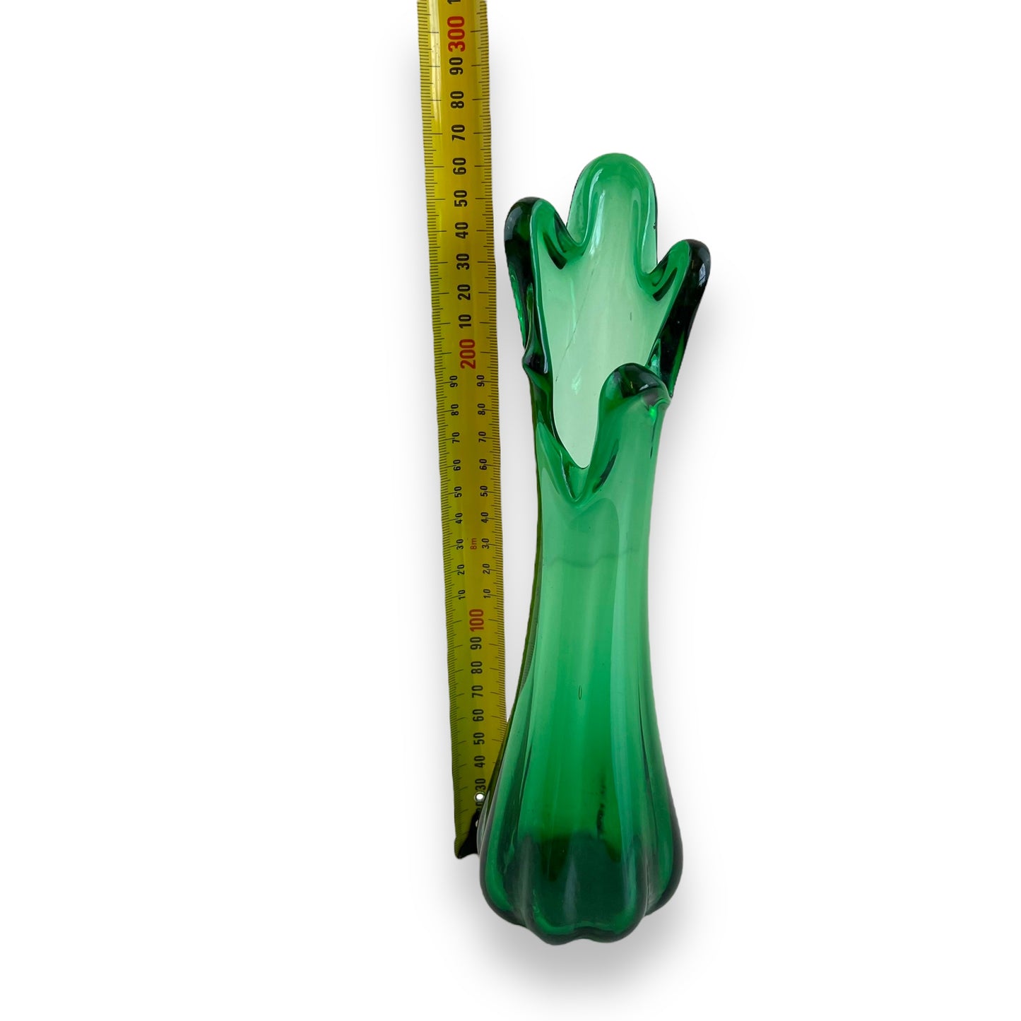 Green Finger Glass Vase
