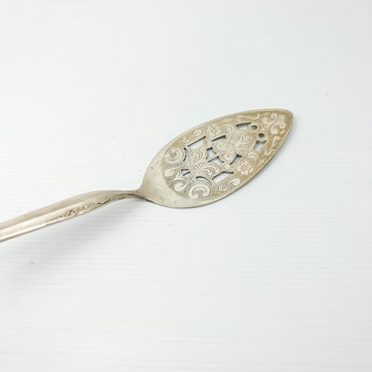 Silver cake serving utensil