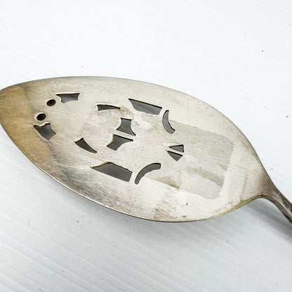 Silver cake serving utensil