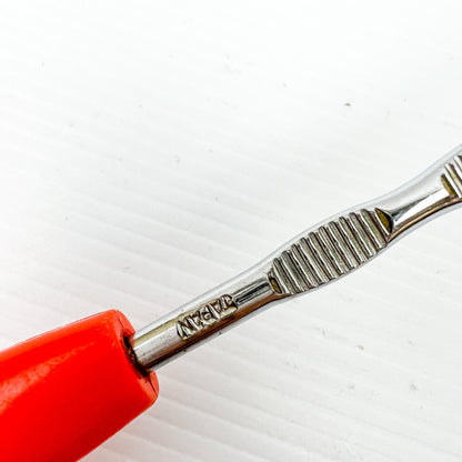 Orange plastic handle large spoon - Made in Japan