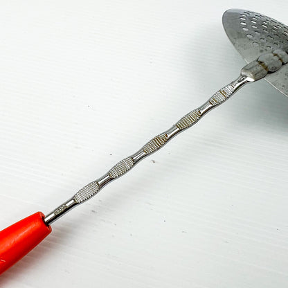 Orange plastic handle large spoon - Made in Japan