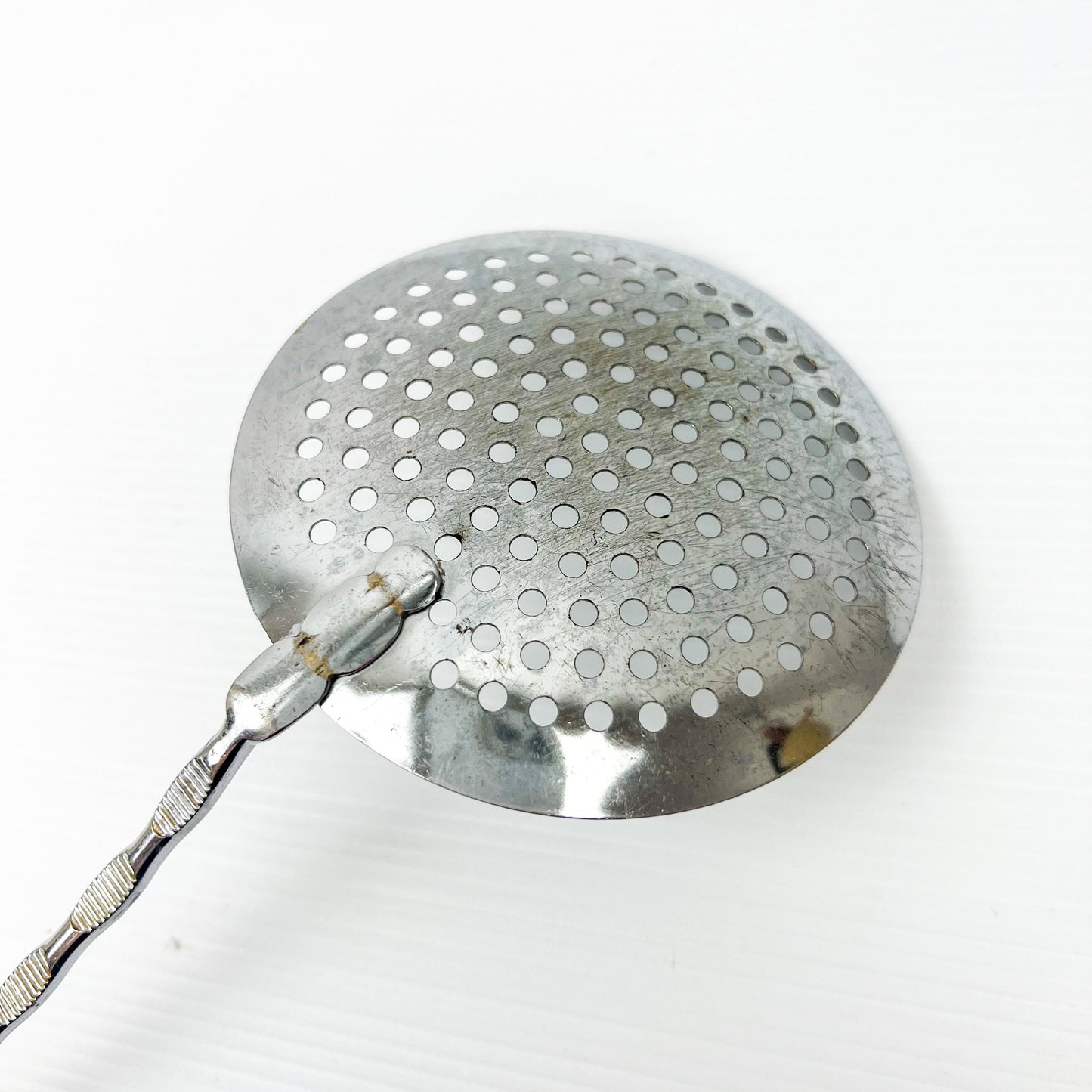 Orange plastic handle large spoon - Made in Japan