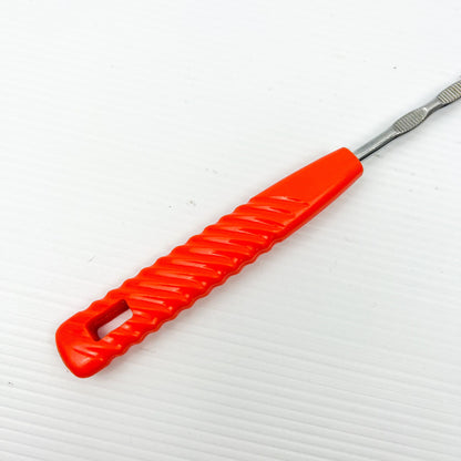 Orange plastic handle large spoon - Made in Japan