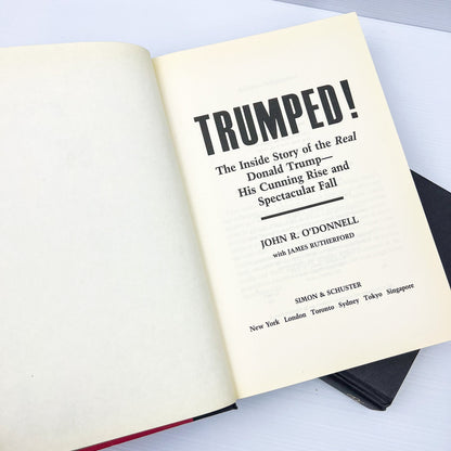 Hard cover black coffee table / styling books: Love Child, Trumped & David Ogilvy