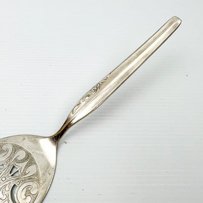 Silver cake serving utensil