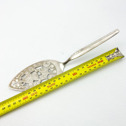 Silver cake serving utensil
