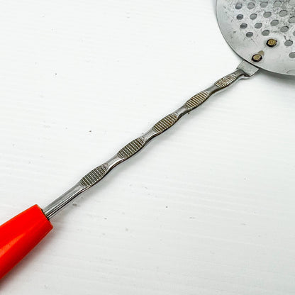 Orange plastic handle large spoon - Made in Japan