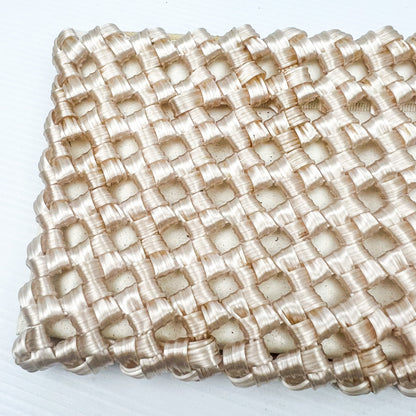 Vintage woven creamy white clutch bag