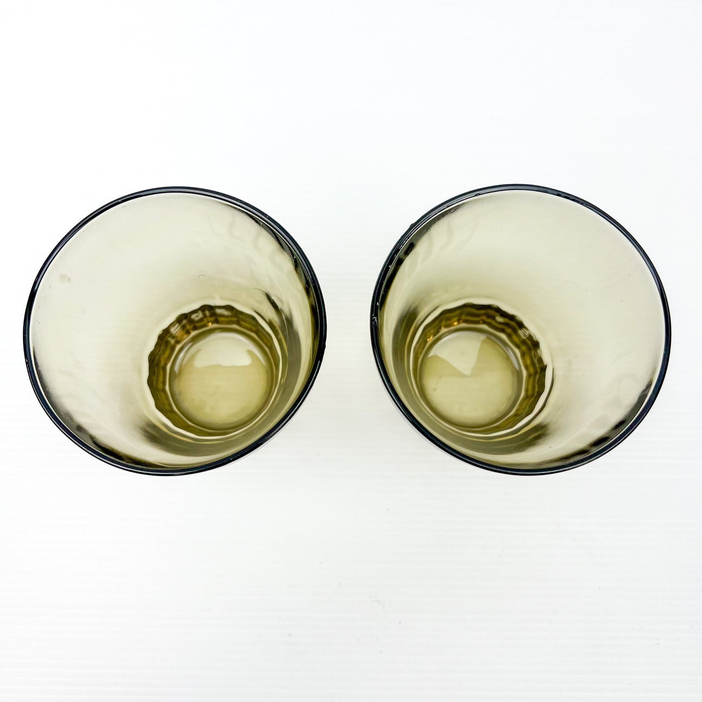 Vintage Smokey drinking glass set of 2 - Made in Argentina