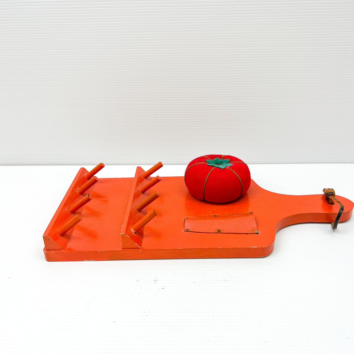 Retro wooden sewing storage caddy board