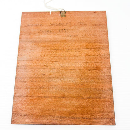 Vintage wooden boat artwork