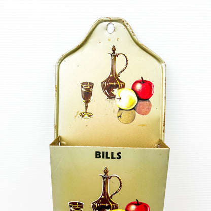 Letters, bills and miscellaneous metal hanging wall holder