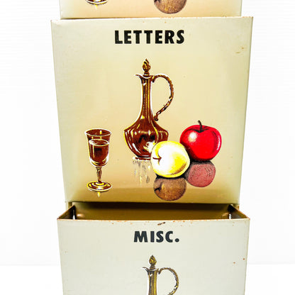 Letters, bills and miscellaneous metal hanging wall holder