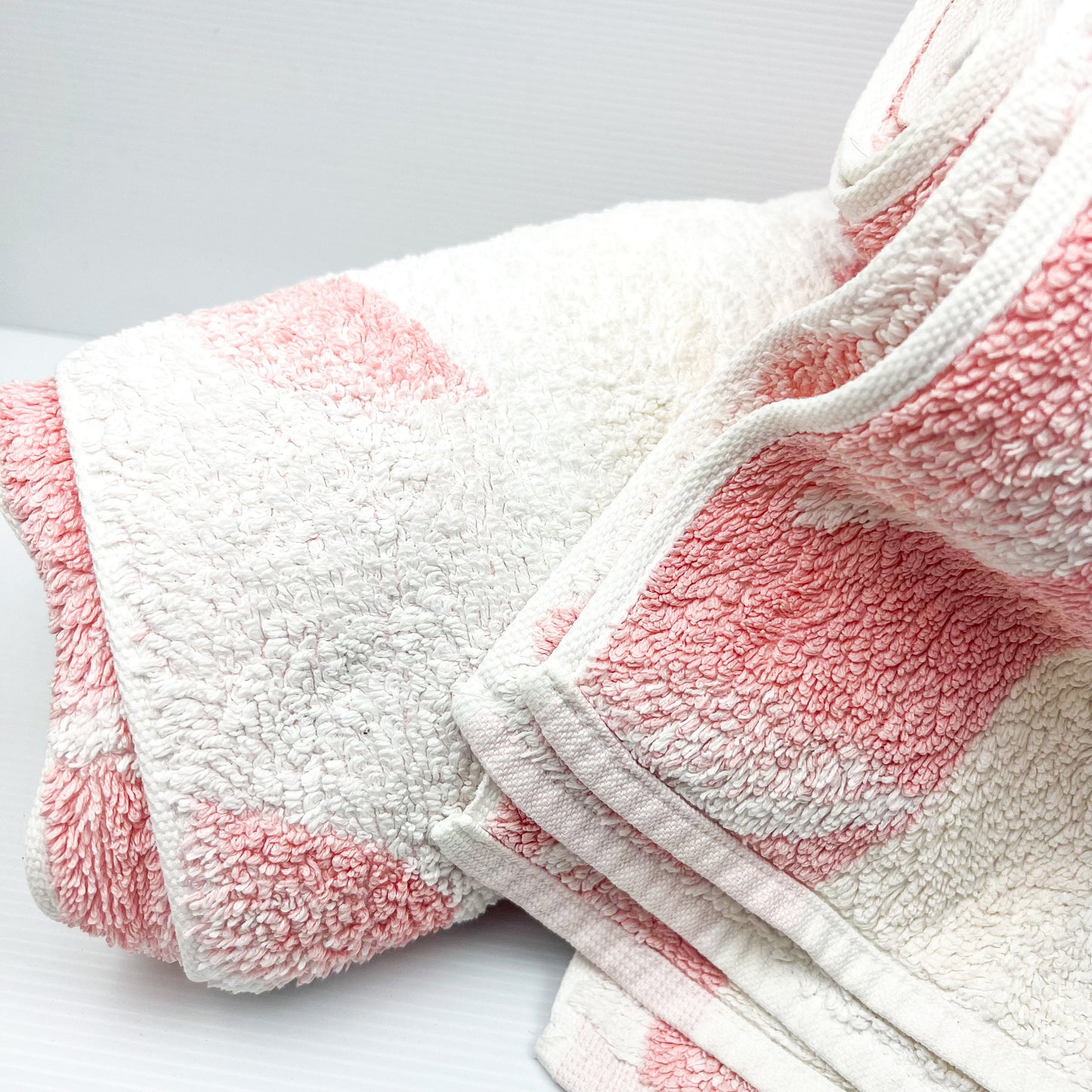 Vintage Pink & White Towel set of 2 - Made in Australia by Target