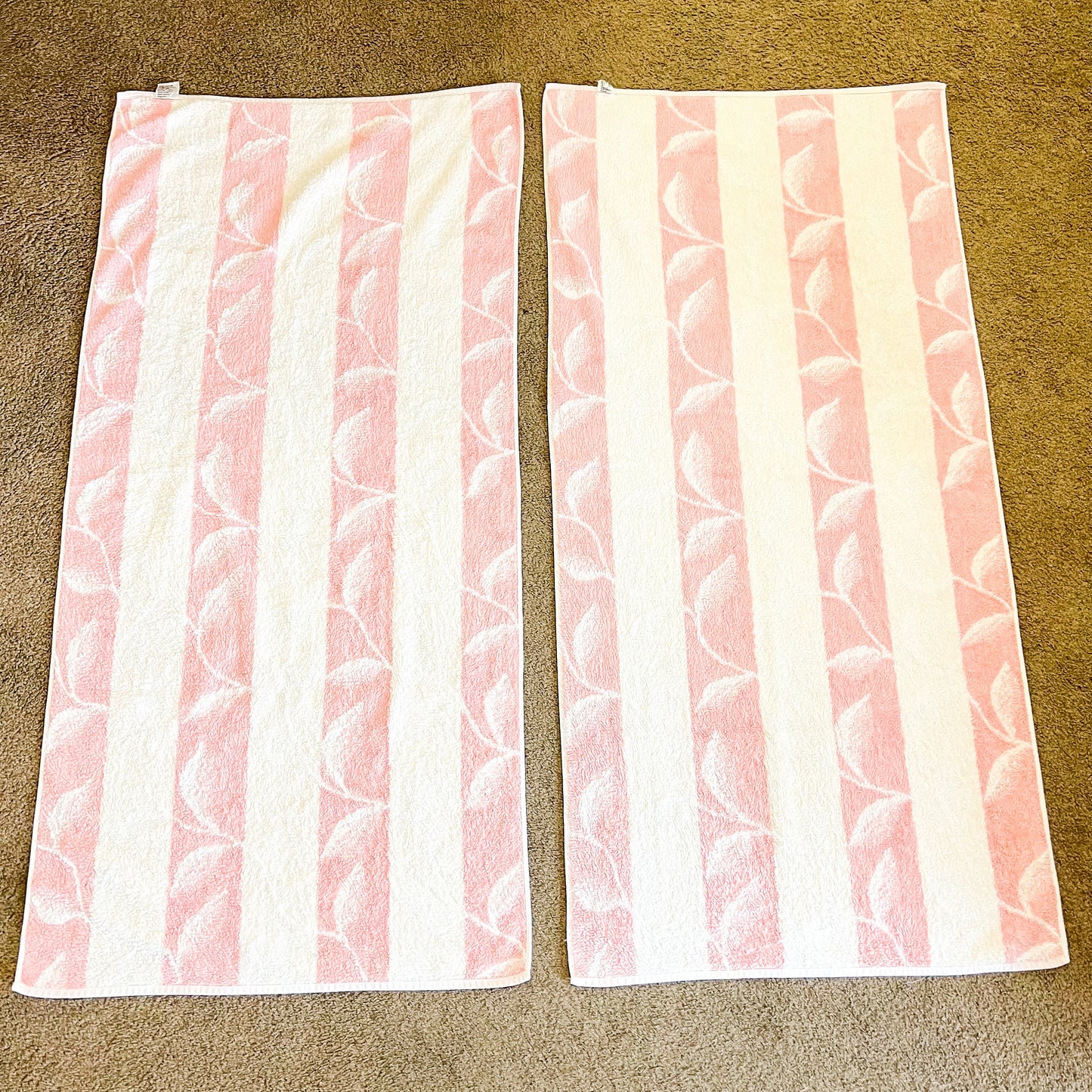 Vintage Pink & White Towel set of 2 - Made in Australia by Target