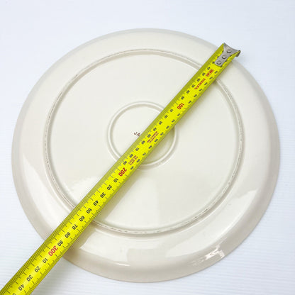 Recipe for Pavlova Plate Brown and Orange stripe - Made in Japan