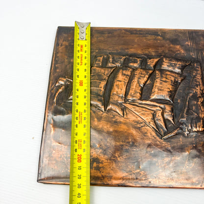 Sailing Ship Pressed Metal Artwork