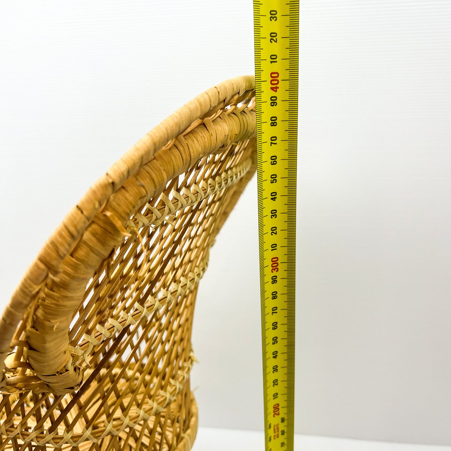 Wooden Cane Peacock Dolls Chair