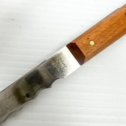 Cane cheese plate with cheese tile and knife