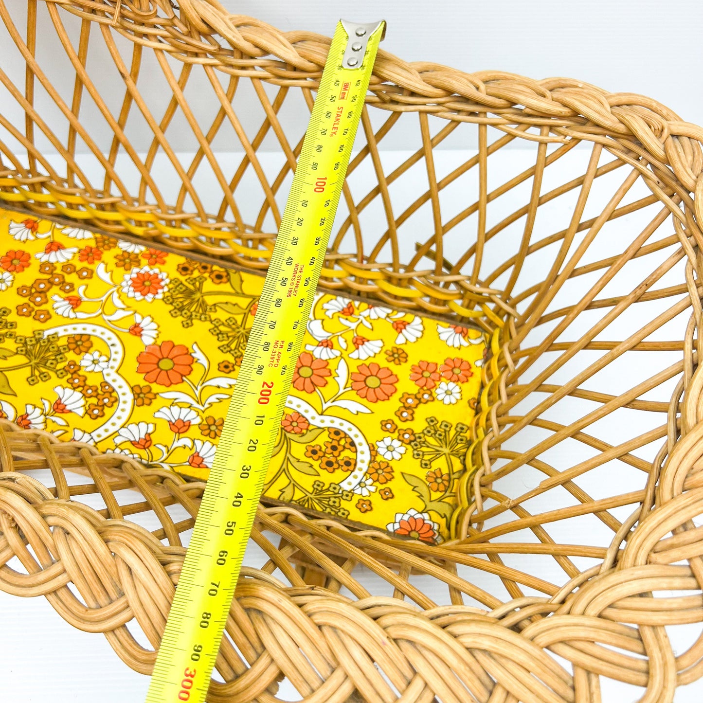 Vintage cane dolls rocking basket bassinet