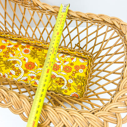 Vintage cane dolls rocking basket bassinet
