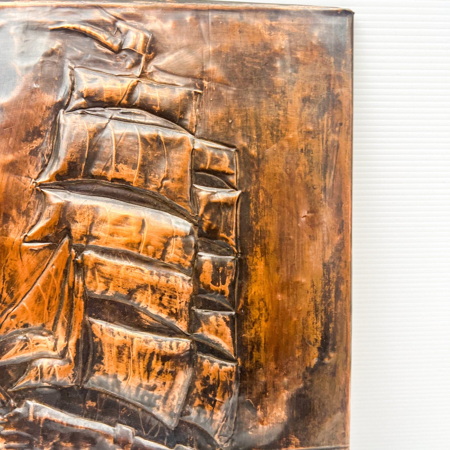 Sailing Ship Pressed Metal Artwork