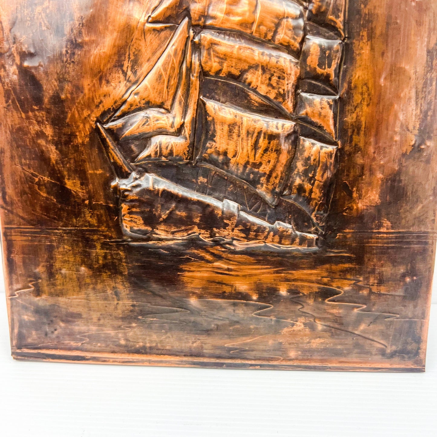 Sailing Ship Pressed Metal Artwork