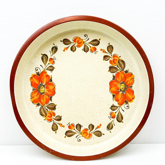 Willow Australia metal orange flower drink tray