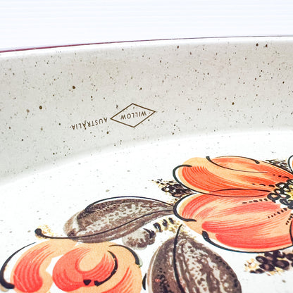 Willow Australia metal orange flower drink tray