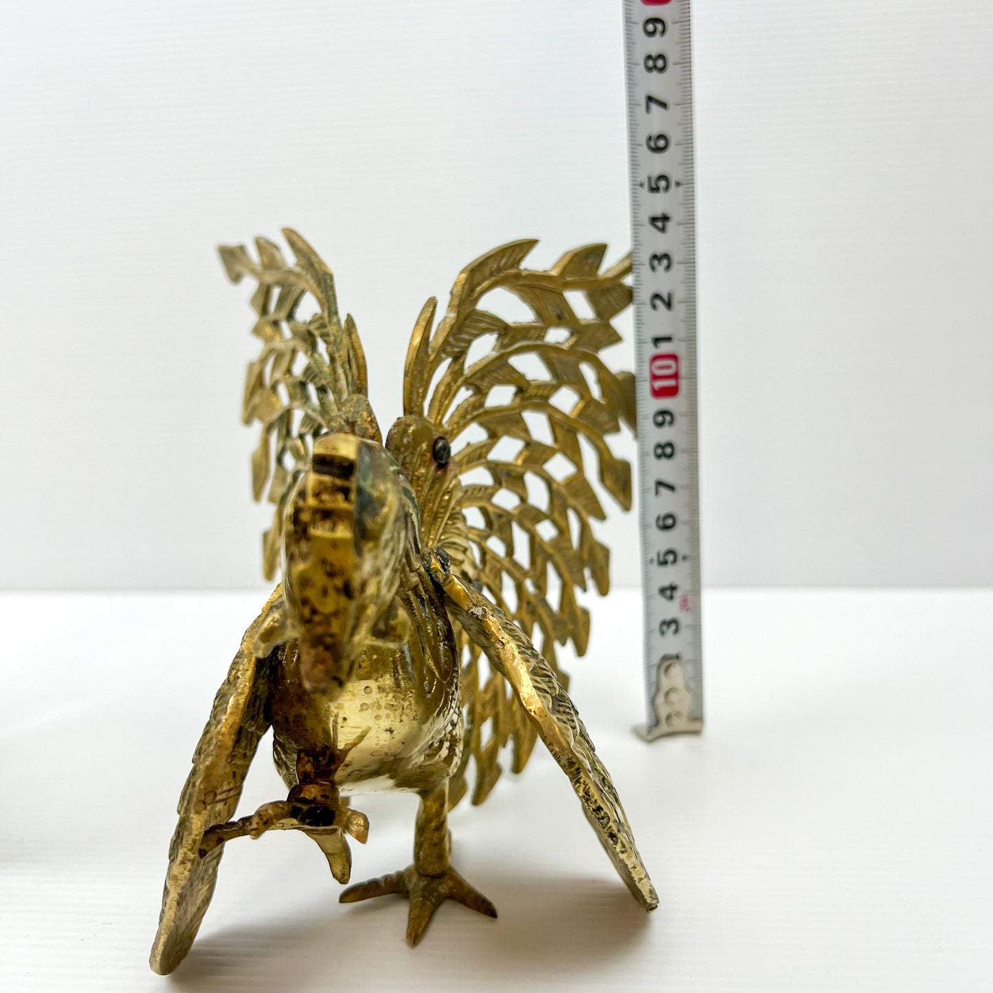 Vintage Pair set of Brass Fighting Roosters