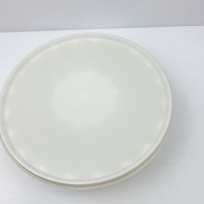 Tupperware white with black speckles plastic jelly mould