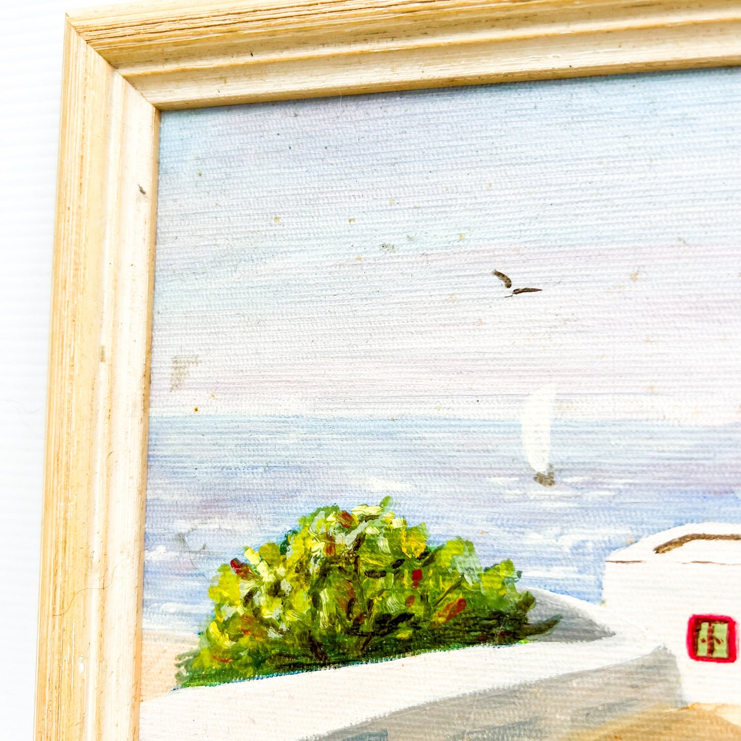 Oceanside villa painting set of 2 framed