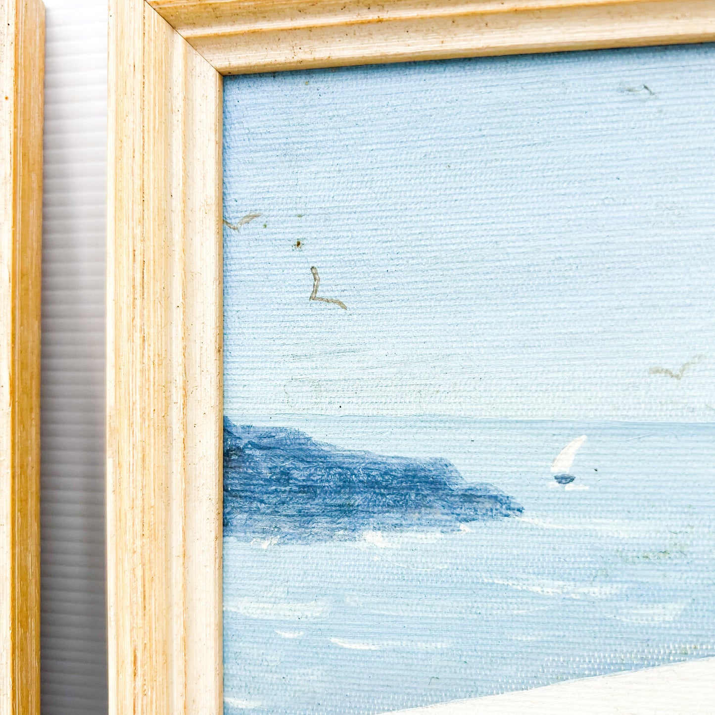 Oceanside villa painting set of 2 framed