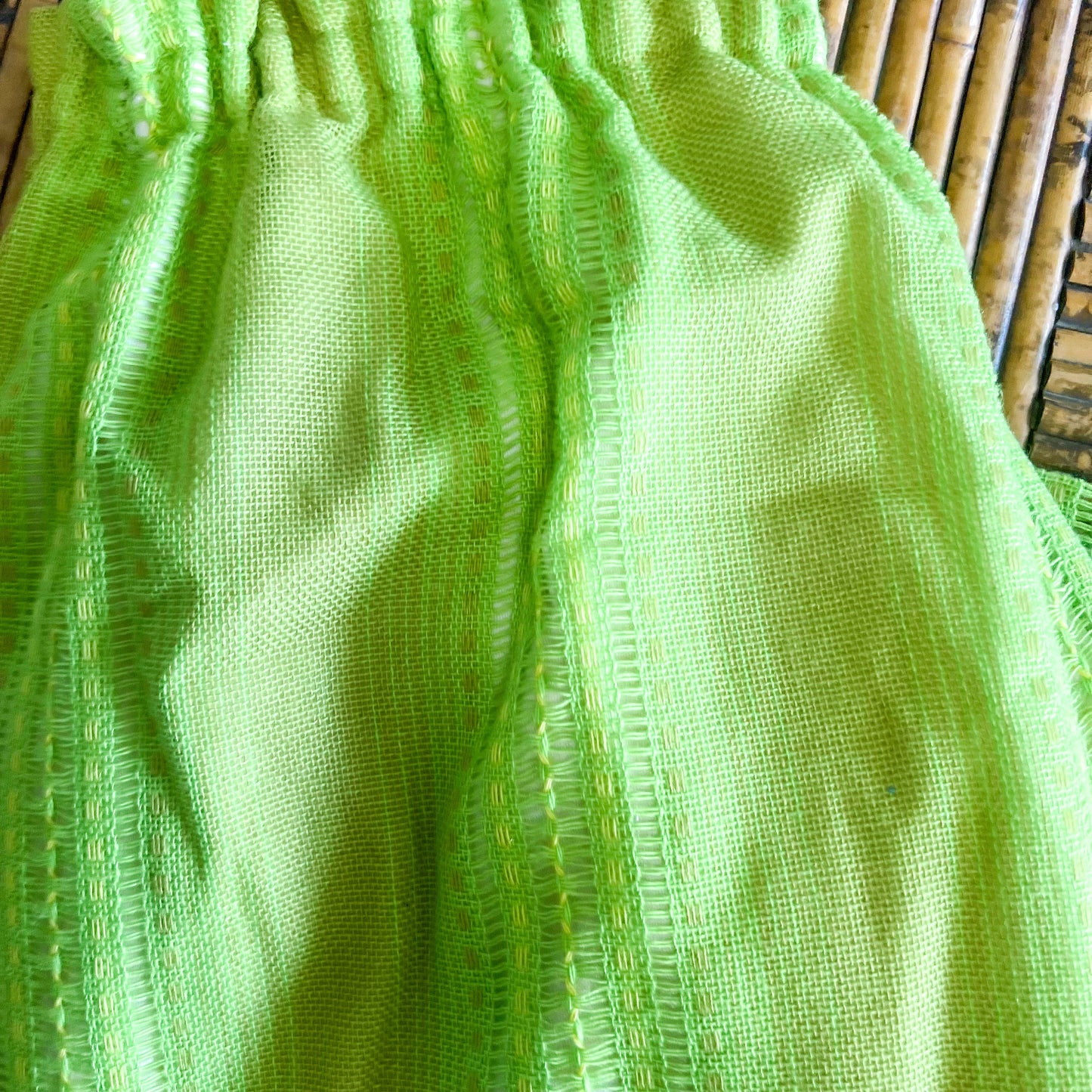 Retro Green Curtain 190cm long x 138cm wide