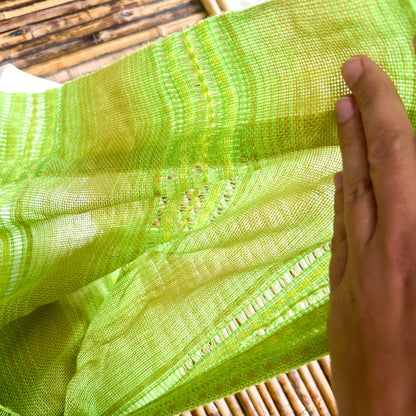 Retro Green Curtain 190cm long x 138cm wide