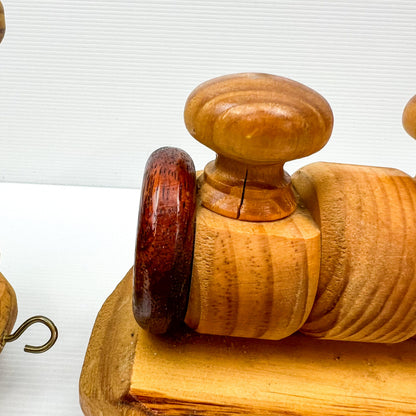 Wood Train Engine and Carriage Toy