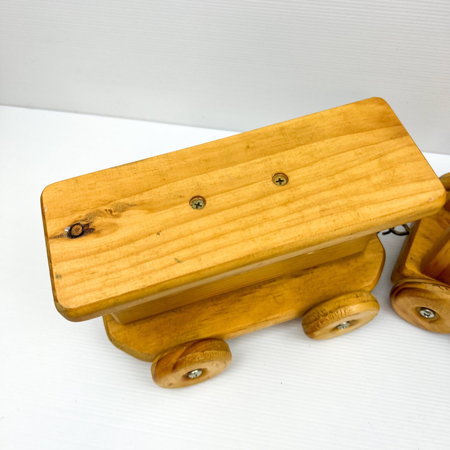 Wood Train Engine and Carriage Toy