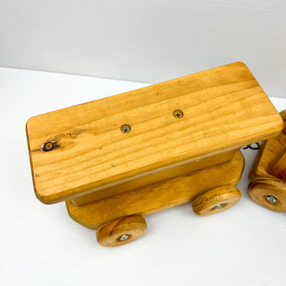 Wood Train Engine and Carriage Toy