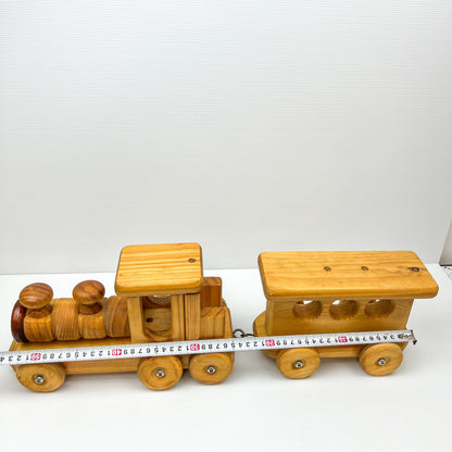 Wood Train Engine and Carriage Toy