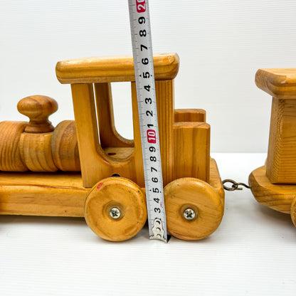 Wood Train Engine and Carriage Toy