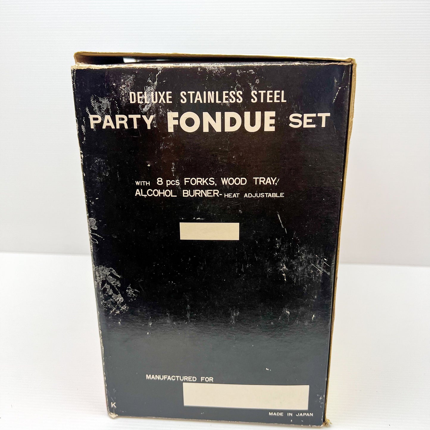 Stainless steel fondue set in original box - New Unused still in plastic inside the box
