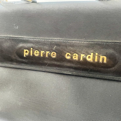 Pierre Cardin Black Leather Trim Side Satchel Bag