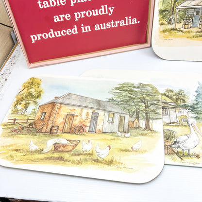Maurice Hudson Australian Outback themed placemat set of 6 in box