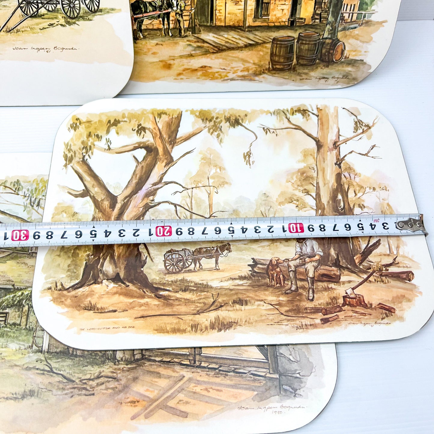 Maurice Hudson Australian Outback themed placemat set of 6 in box