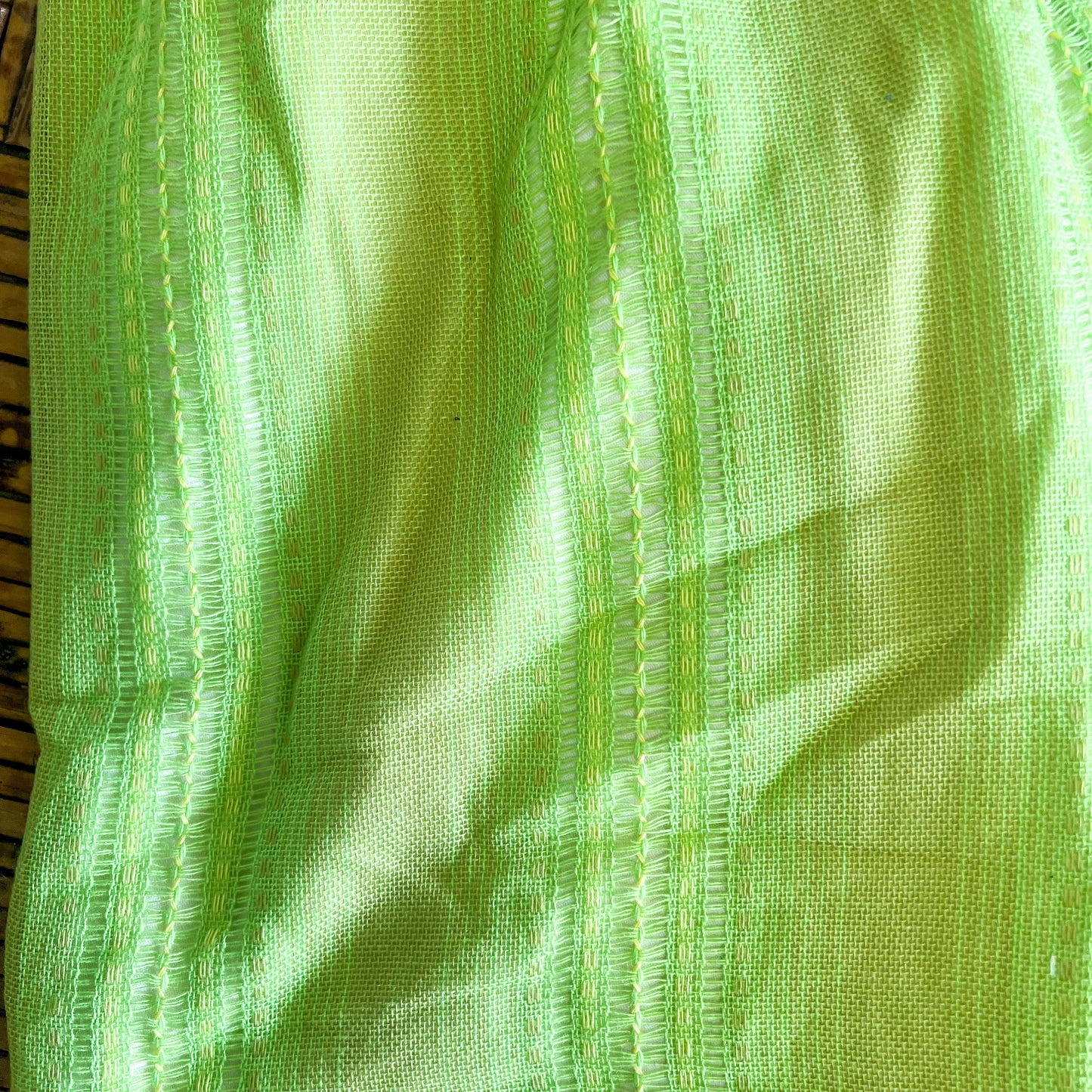 Retro Green Curtain 190cm long x 138cm wide